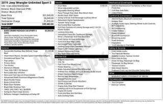 Jeep Wrangler Unlimited 2019 4x4 Sport 4dr SUV