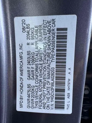 2020 Honda Accord Sedan Touring