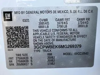 2021 Chevrolet Silverado 1500