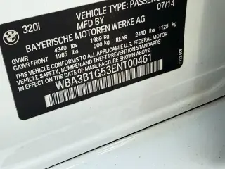 2014 BMW 3 Series 320i