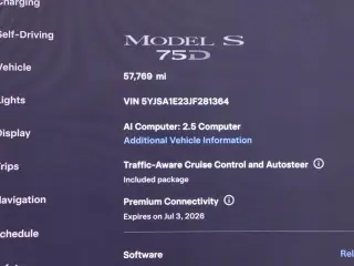 Tesla Model S 2018 AWD 75D 4dr Liftback