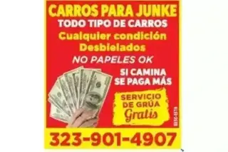 $$$ CARROS PARA JUNKE $$$