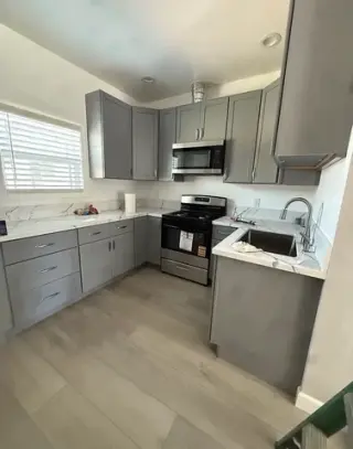 newer cabinetry, quartz-style