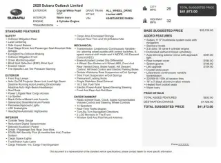 2025 Subaru Outback
