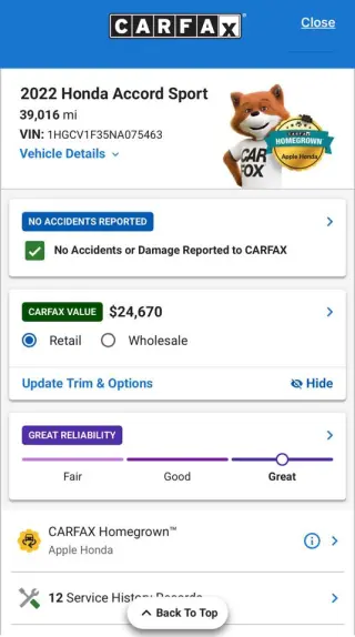2022 Honda Accord Sedan