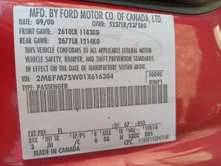 2001 Mercury Grand Marquis