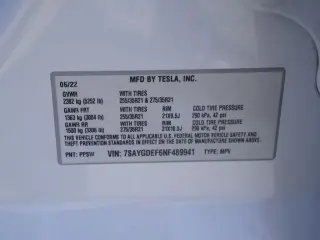 Tesla Model Y 2022 AWD Performance 4dr Crossover
