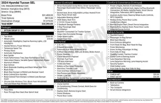Hyundai TUCSON 2024 AWD SEL 4dr SUV