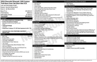 Chevrolet Silverado 1500 2024 4x4 Custom Trail Boss 4dr Crew Cab 5.8 ft. SB
