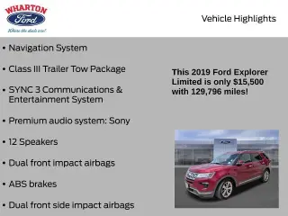 Ford Explorer 2019 Limited 4dr SUV