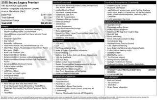 Subaru Legacy 2025 AWD Premium 4dr Sedan