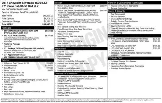 Chevrolet Silverado 1500 2017 4x4 LTZ 4dr Crew Cab 5.8 ft. SB