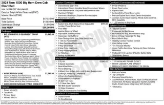 Ram 1500 2024 4x2 Big Horn 4dr Crew Cab 5.6 ft. SB Pickup