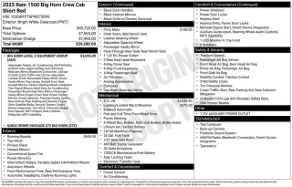 Ram 1500 2023 4x4 Big Horn 4dr Crew Cab 5.6 ft. SB Pickup