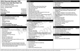 Chevrolet Silverado 1500 2024 4x4 Custom 4dr Crew Cab 5.8 ft. SB