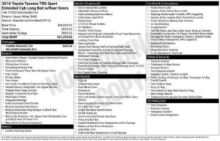 Toyota Tacoma 2016 4x2 SR V6 4dr Access Cab 6.1 ft LB