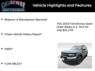 Ford Bronco Sport 2024 AWD Outer Banks 4dr SUV