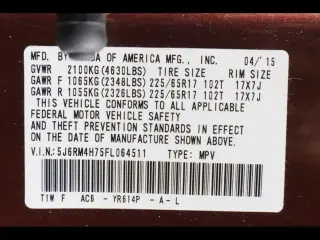 Honda CR-V 2015 AWD EX-L 4dr SUV