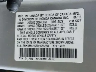 Honda CR-V 2013 AWD EX 4dr SUV