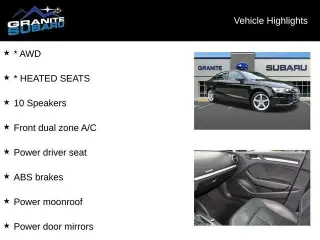 Audi A3 2015 AWD 2.0T quattro Premium 4dr Sedan