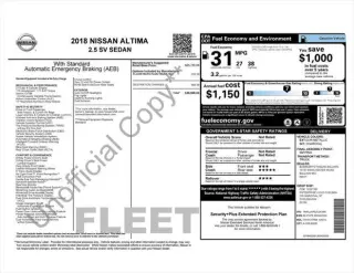 Nissan Altima 2018 2.5 SV 4dr Sedan
