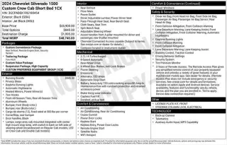 Chevrolet Silverado 1500 2024 4x2 Custom 4dr Crew Cab 5.8 ft. SB