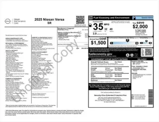 Nissan Versa 2025 SR 4dr Sedan