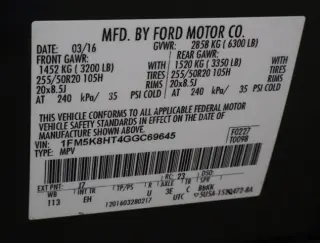 Ford Explorer 2016 AWD Platinum 4dr SUV