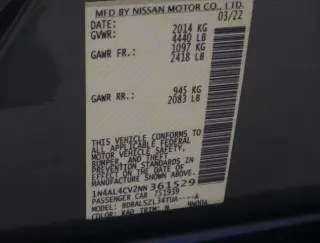Nissan Altima 2022 2.0 SR 4dr Sedan