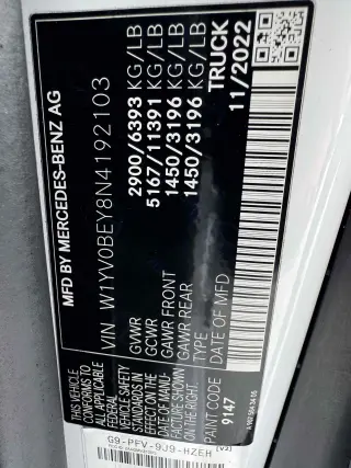 2022 Mercedes-Benz Metris Cargo Van