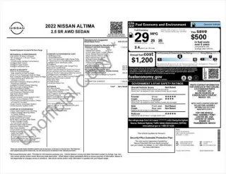 Nissan Altima 2022 AWD 2.5 SR 4dr Sedan