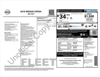 Nissan Versa 2019 S 4dr Sedan