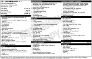 Toyota Highlander 2022 XLE 4dr SUV