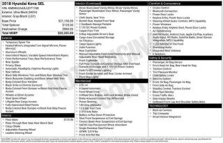 Hyundai KONA 2018 SEL 4dr Crossover