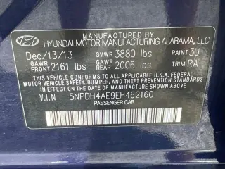 Hyundai ELANTRA 2014 Limited 4dr Sedan