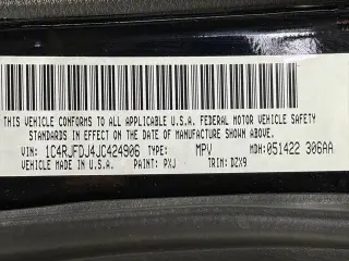 Jeep Grand Cherokee 2018 4x4 SRT 4dr SUV