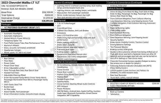 Chevrolet Malibu 2023 LT 4dr Sedan w/1LT