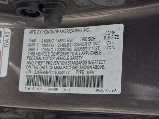 Honda CR-V 2016 AWD EX-L 4dr SUV w/Navi