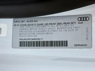 Audi A7 2017 AWD 3.0T quattro Premium Plus 4dr Sportback
