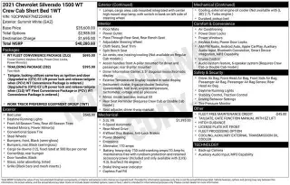 Chevrolet Silverado 1500 2021 4x2 Work Truck 4dr Crew Cab 5.8 ft. SB