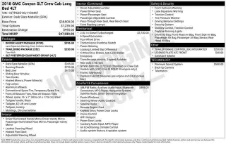 GMC Canyon 2018 4x4 SLT 4dr Crew Cab 5 ft. SB
