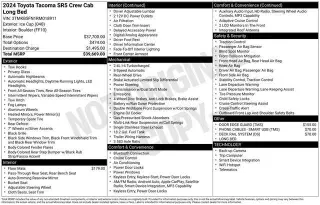 Toyota Tacoma 2024 4x2 SR5 4dr Double Cab 5.0 ft SB