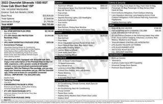 Chevrolet Silverado 1500 2022 4x4 RST 4dr Crew Cab 5.8 ft. SB