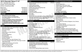 Chevrolet Tahoe 2019 4x2 LT 4dr SUV