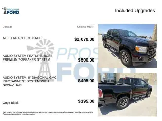 GMC Canyon 2020 4x4 All Terrain 4dr Crew Cab 5 ft. SB (Cloth)