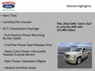 GMC Yukon 2010 4x2 SLT 4dr SUV