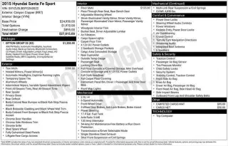 Hyundai SANTA FE Sport 2015 2.4L 4dr SUV