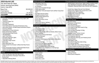 Kia K4 2025 LXS 4dr Sedan