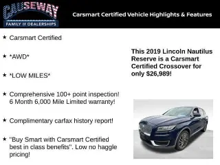 Lincoln Nautilus 2019 AWD Reserve 4dr SUV