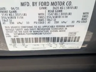 Ford Explorer 2021 XLT 4dr SUV